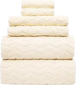 Bamboo Bath Towels Set 6 Piece Absorbent Quick Dry Premium