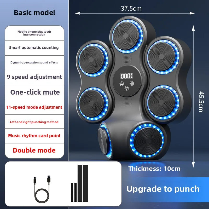 2026 2025 New Model Smart Blue Tooth Music Wall Mounted Boxing Target Music Boxing Machine With Boxing Glovespromote Sales