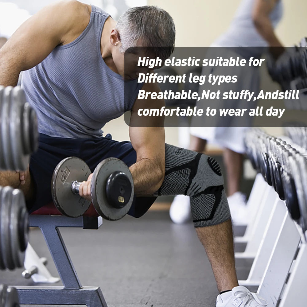 Knee Brace With Silicone Spring Support For Running And Basketball