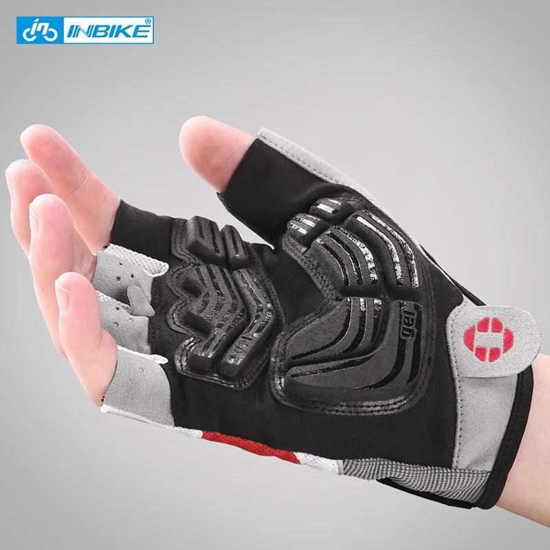 INBIKE Mens Summer Cycling Gloves Half Finger Road Shockproof Breathable