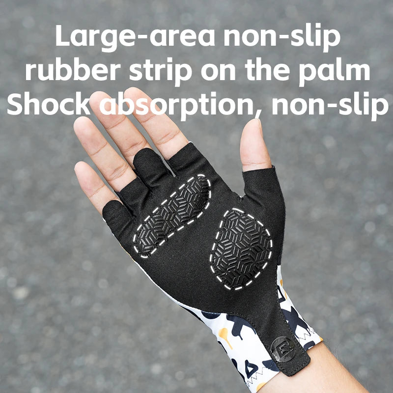 Rockbros Bicycle Half Finger Gloves Summer Breathable MTB Road Cycling