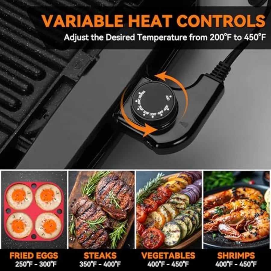 YAO HUI HUANG Searing Grill Griddle 2 in 1 Electric
