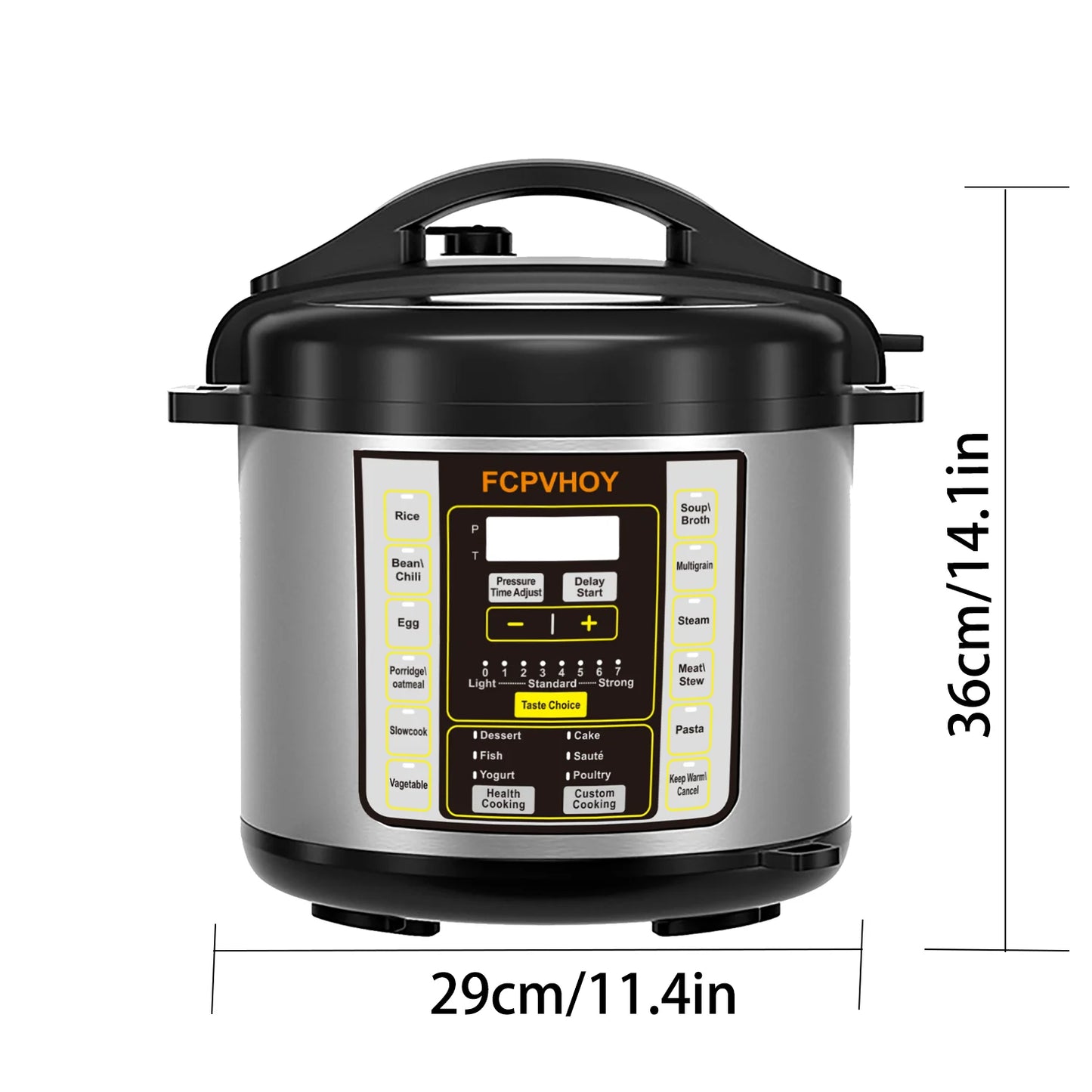 Electric Pressure Cooker 9 In 1 Safer Venting Stainless Steel