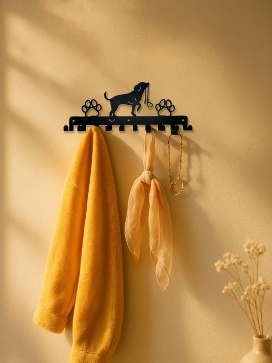 Rustic Wall Rack With Hooks For Coats Hats Towels Organizer