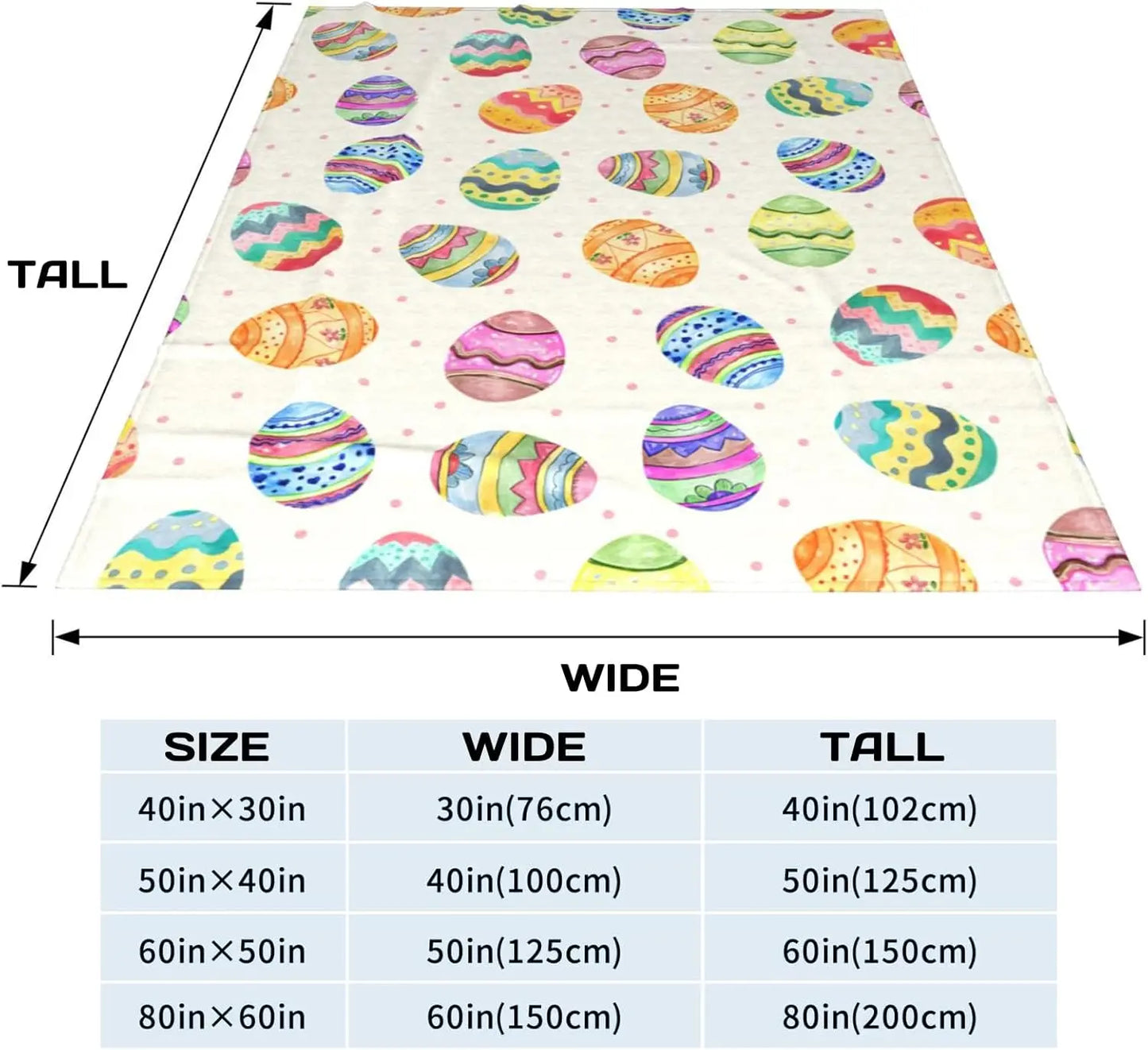 Easter Egg Throw Blanket Fleece Lightweight For Couch