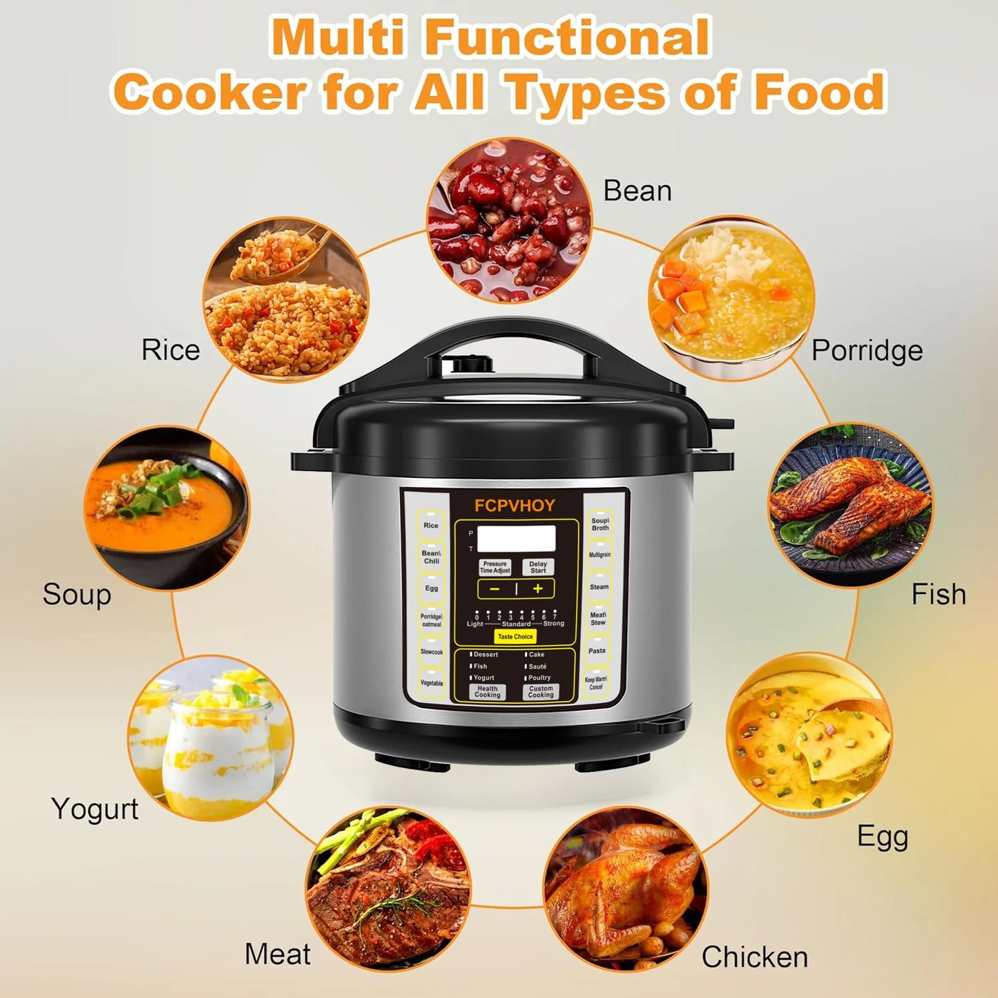 Electric Pressure Cooker 9 In 1 Safer Venting Stainless Steel