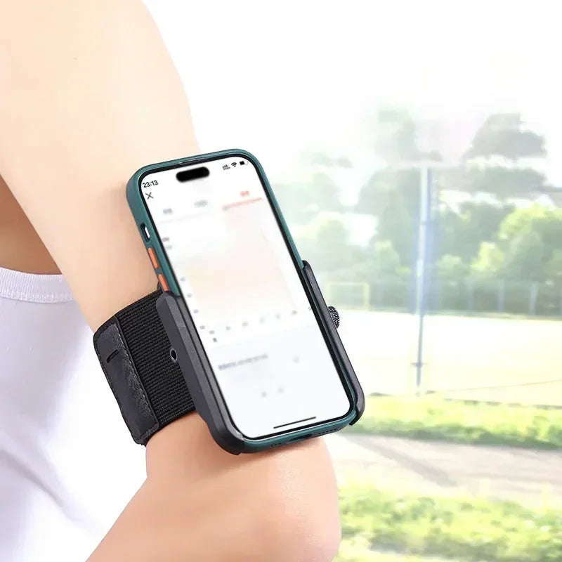 Running Sport Armbands Phone Holder For iPhone 16 15 14 13 12 Pro Max 14 Plus Samsung S24 Ultra Xiaomi Arm Band Bracket GPS Clip