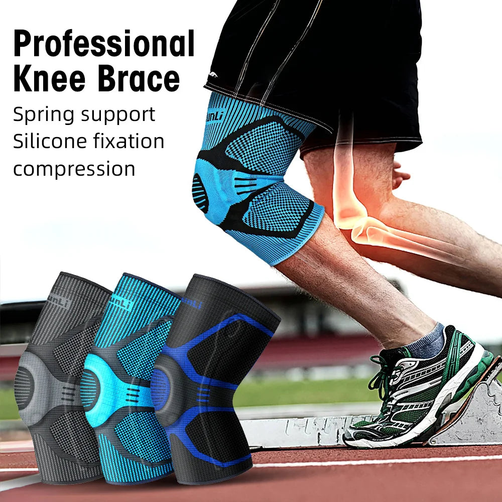 Knee Brace With Silicone Spring Support For Running And Basketball