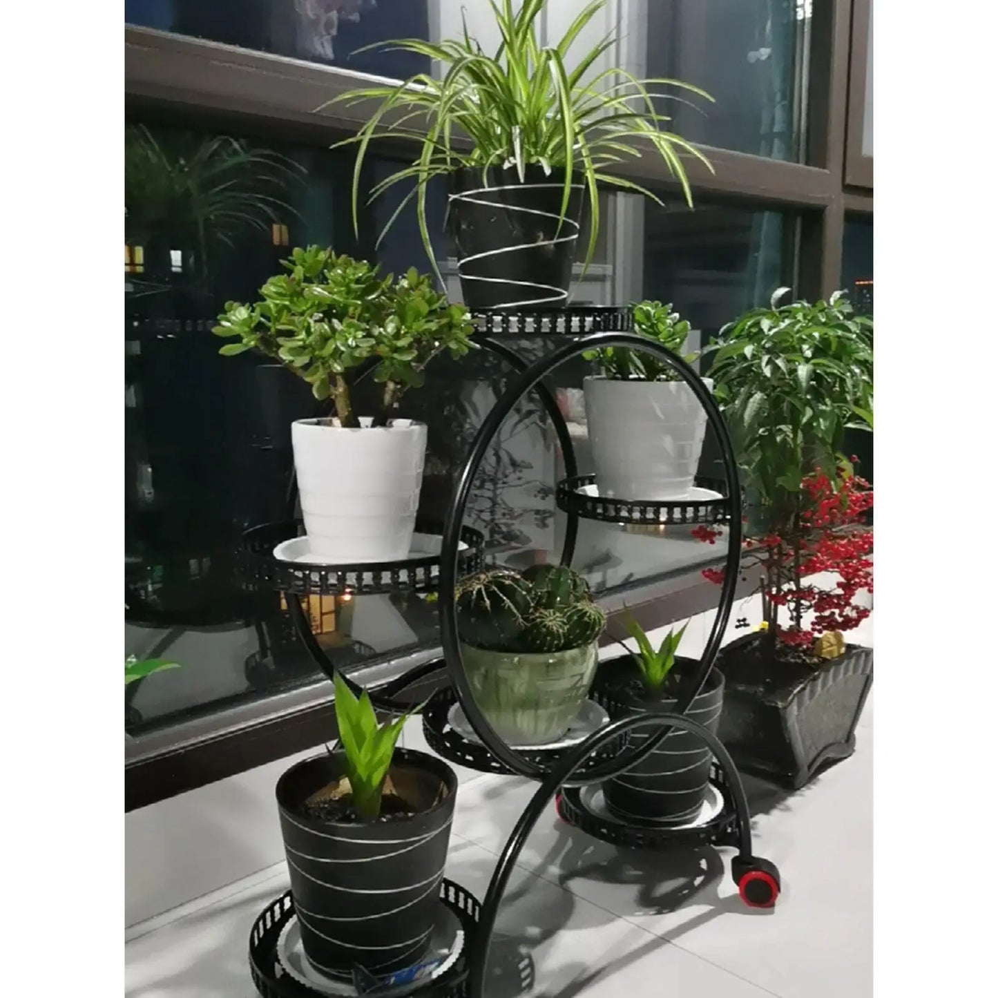 Bymaocar 6 Tier Metal Plant Stand Pot Rack Indoor Outdoor