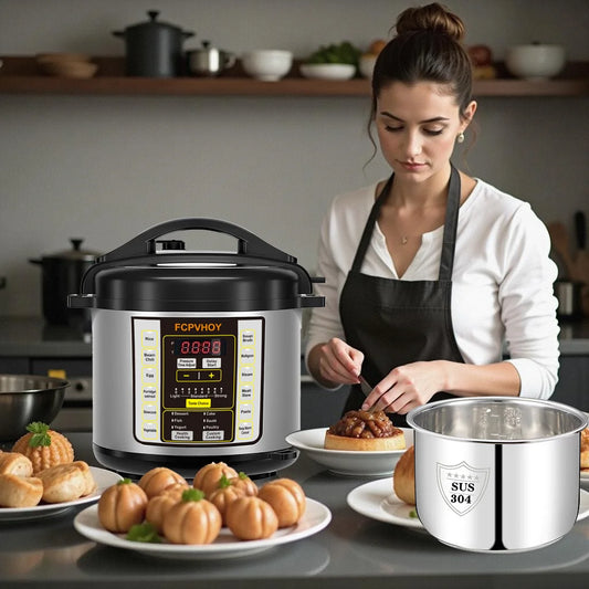 Electric Pressure Cooker 9 In 1 Safer Venting Stainless Steel