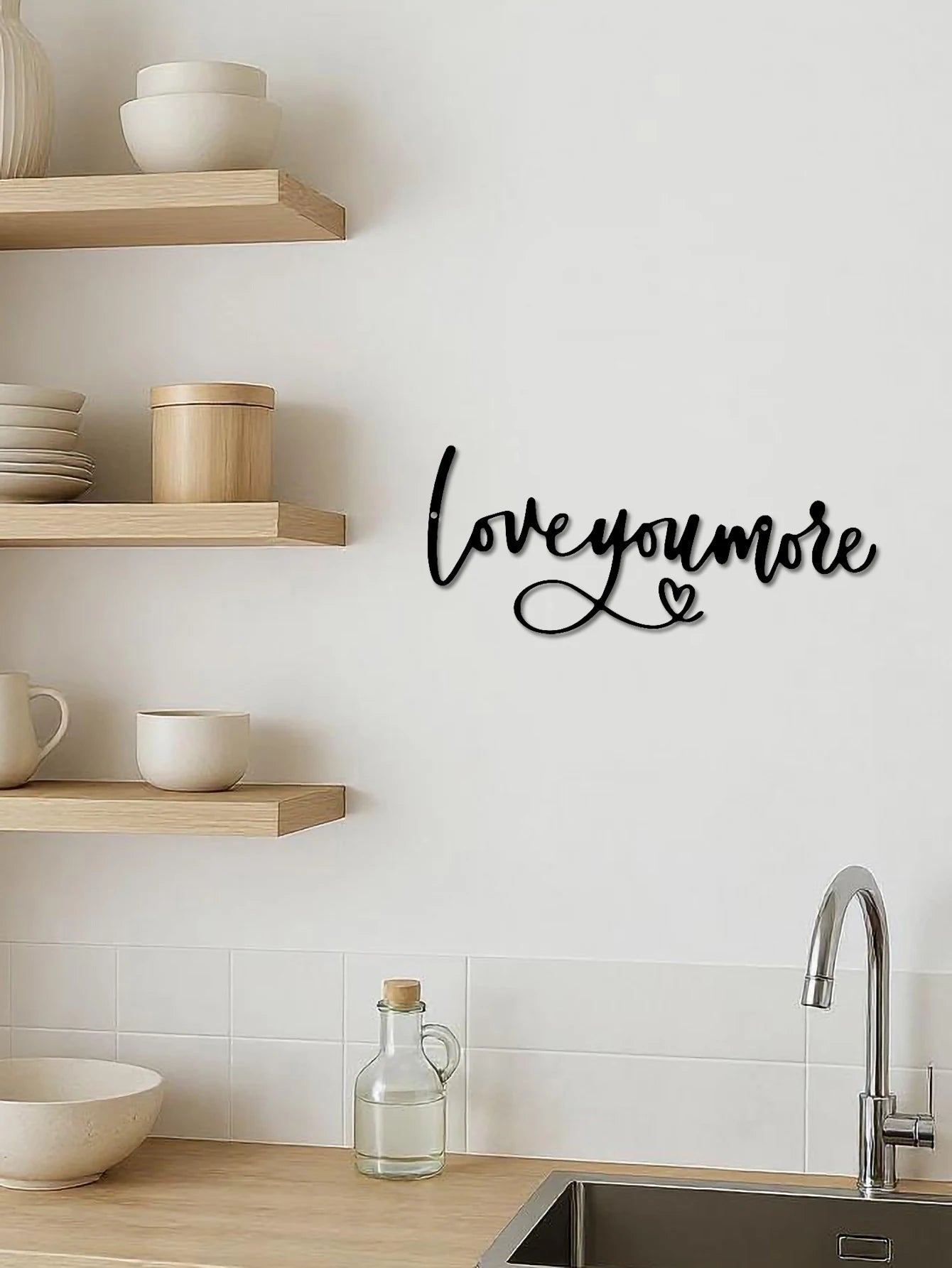 Love You More Metal Wall Art Romantic Handmade Iron Wedding Decor