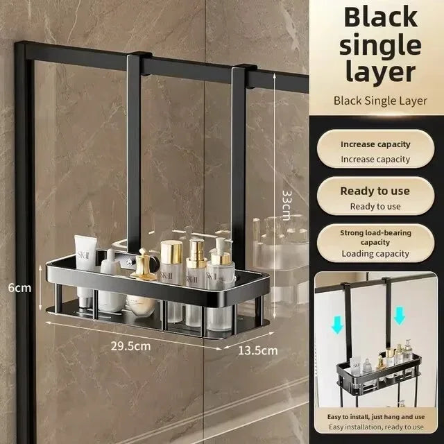 Double Layer Bathroom Shower Caddy Over The Door Organizer