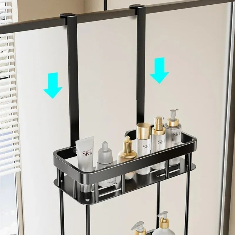 Double Layer Bathroom Shower Caddy Over The Door Organizer