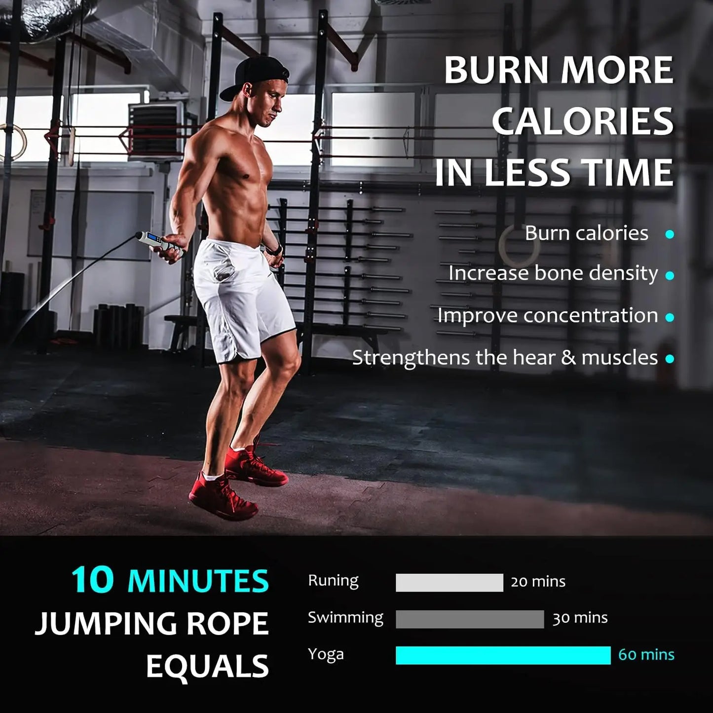 Adjustable Jump Rope With Counter And Steel Ball Bearings