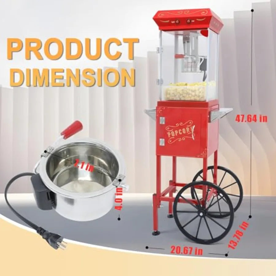 OLOEY Popcorn Machine With Cart Electric