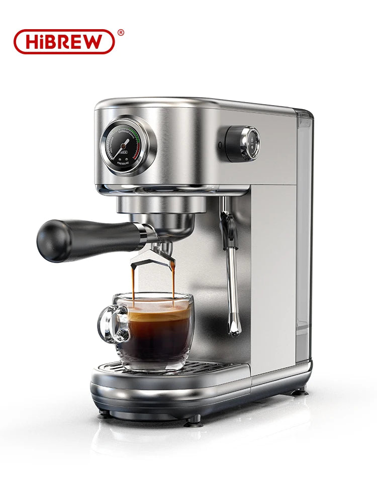 HiBREW 20 Bar Semi Automatic Espresso Machine Temperature Adjustable