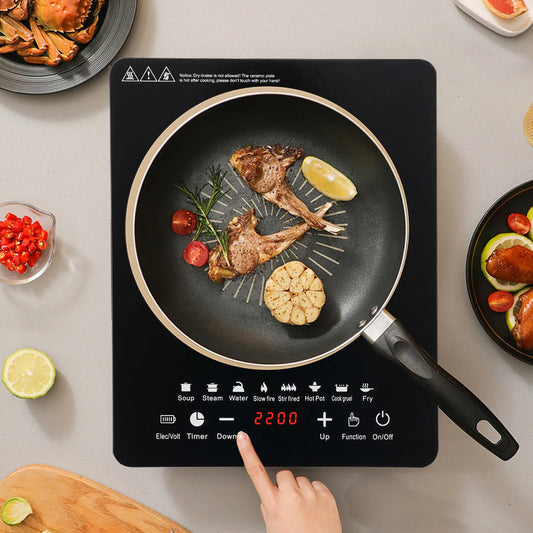 Induction Cooktop 110V 750W Eight Power Levels 180min Timer