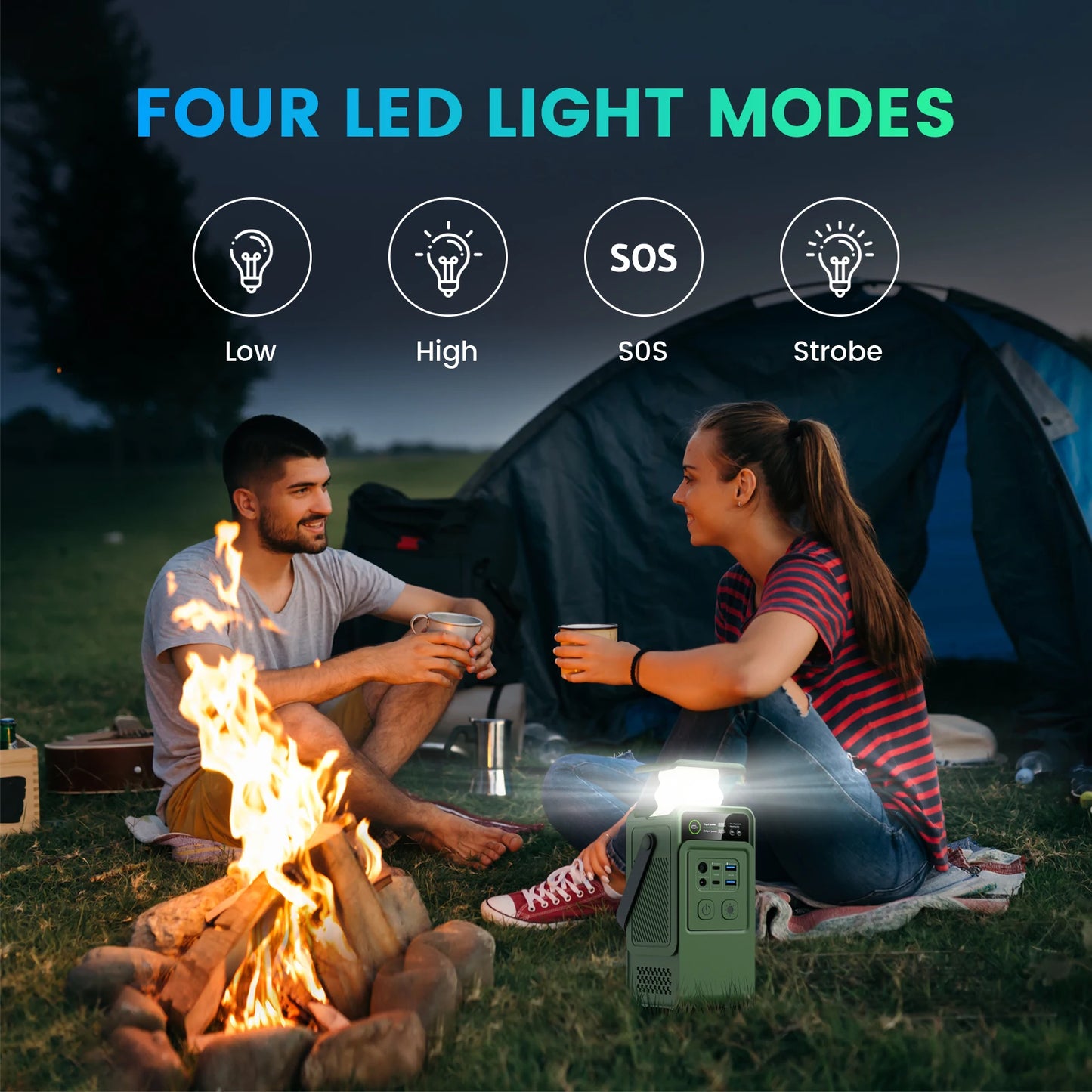 CTOLITY 200W Power Station 192Wh Lifepo4 Portable Power Bank 60000mAh