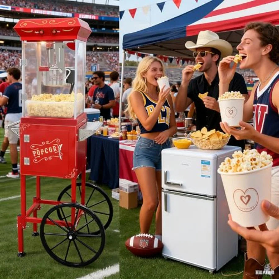 OLOEY Popcorn Machine With Cart Electric