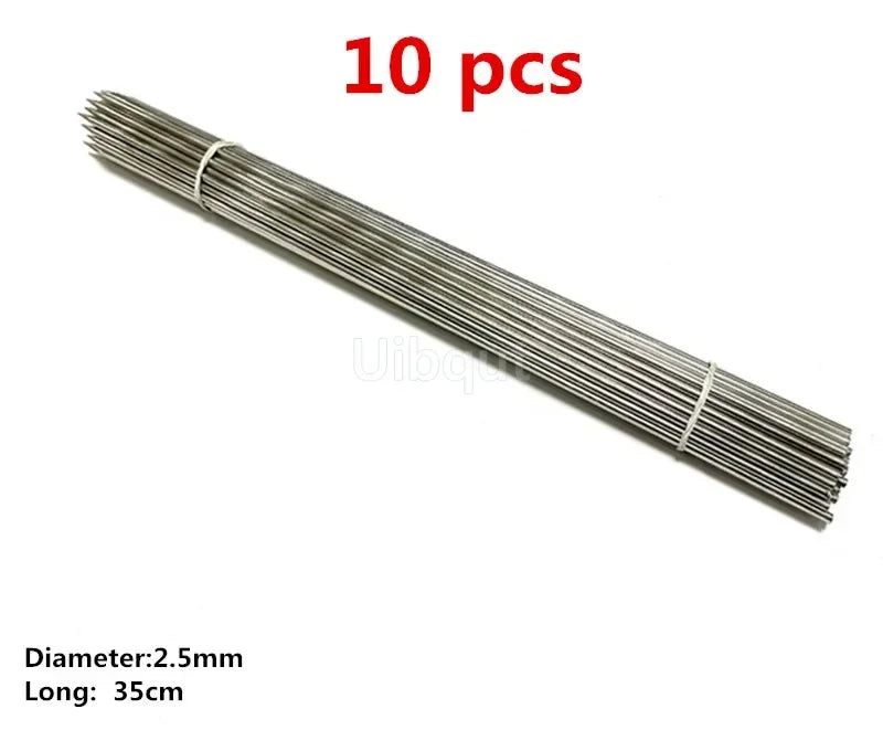 Uibqut Stainless Steel Skewers Set 10 Pack For Barbecue Grilling