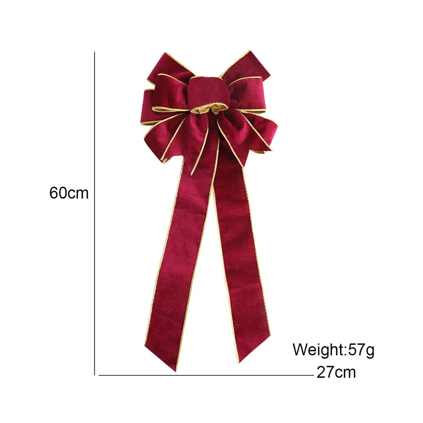 Christmas Door Bow Hanging Ornament For Indoor And Garden Decor