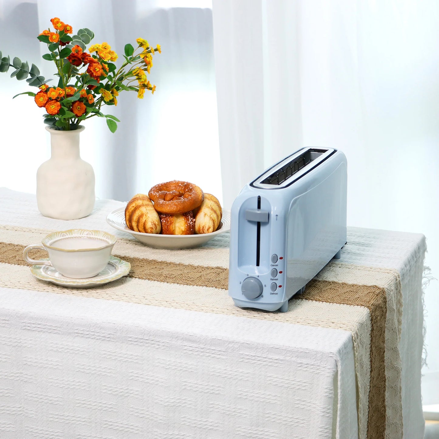 YUKOOL Toaster With Auto Shutoff 6 Shade Settings Removable Tray