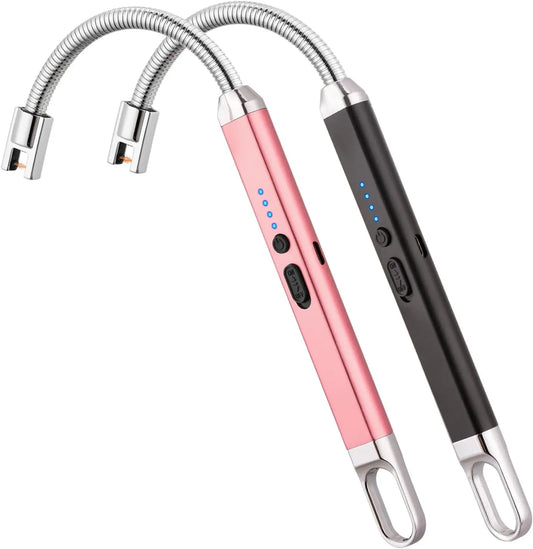 2-Pack USB Rechargeable Windproof Candle Lighters Perfect Gift