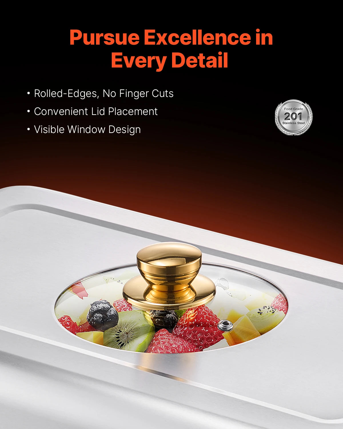 SucceBuy Chafing Dish Buffet Set Stainless Steel Two Four Pack