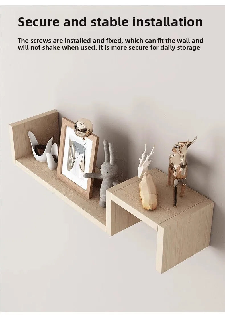 Two Piece Wall Shelf Decor Set Minimalist Easy Install