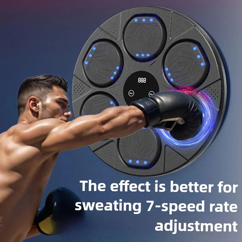 Music Boxing Machine with Gloves Blueteeth Connected Smart Wall Target Sandbag For Boxing Sports Relax Agility Reaction Training