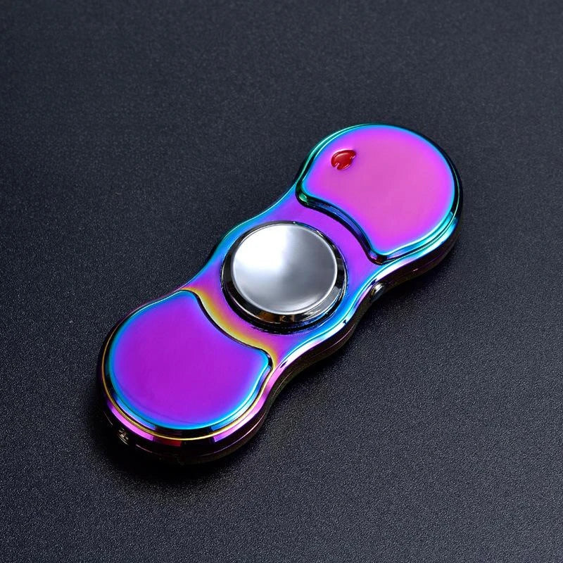 Rotatable Rechargeable Electronic Lighter Finger Spinner For Smokers