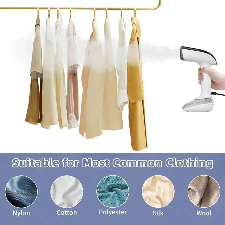 Handheld Clothes Steamer, 1200W Portable Steam Iron For Travel And Home Use, 2 In 1 Fabric Wrinkle Remover 30S Fast Heat Up For