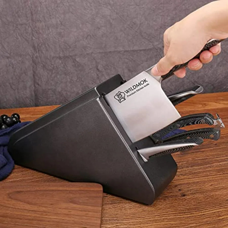 6 Piece Knife Block Set Stainless Steel Knives With Handles